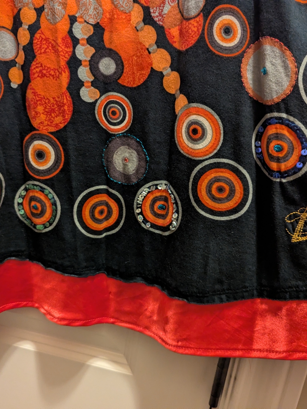 Desigual Orange, Black & Red Graphic Mini Dress - Picture 3 of 3